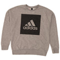 Adidas Boys Graphic Sweatshirt Jumper 13-14 Years Grey Cotton