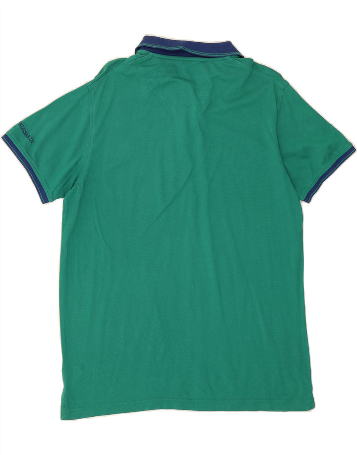 TRUSSARDI Mens Polo Shirt Medium Green Cotton Vintage Trussardi and Second-Hand Trussardi from Messina Hembry 