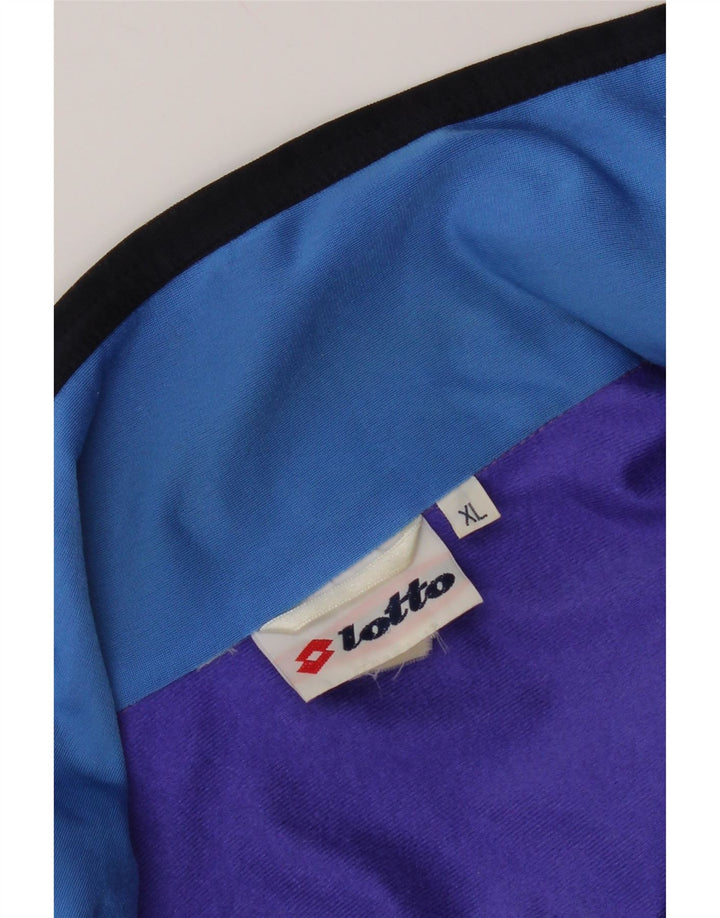Lotto Mens Tracksuit Top Jacket XL Purple Colourblock