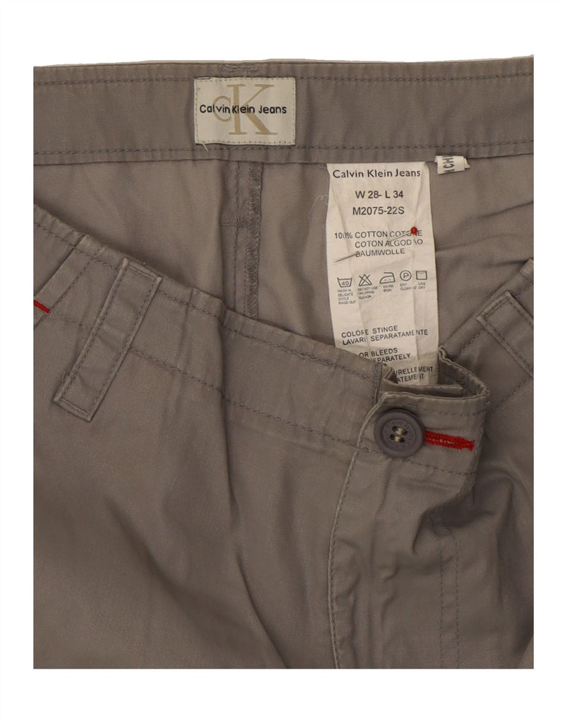 CALVIN KLEIN JEANS Womens Straight Capri Trousers W28 L20 Grey Cotton Vintage Calvin Klein Jeans and Second-Hand Calvin Klein Jeans from Messina Hembry 