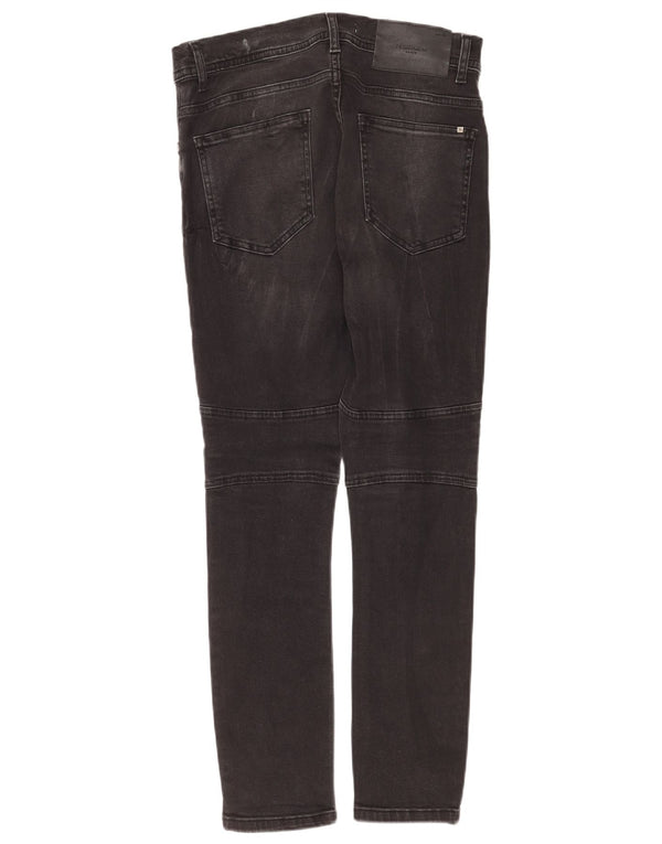 ZARA Mens Slim Jeans EU 38 Small W30 L28 Black Cotton