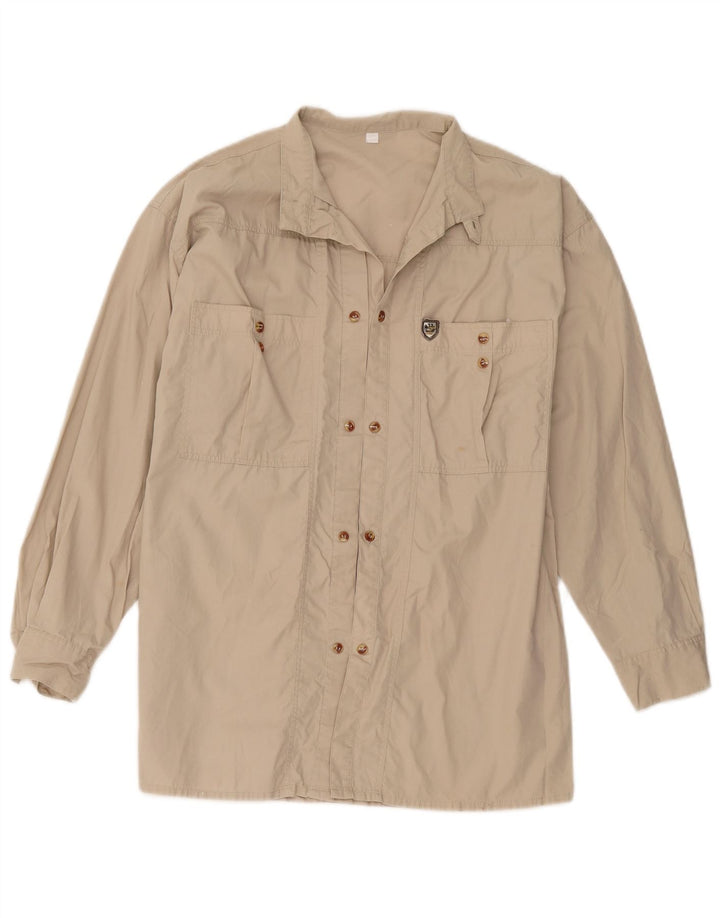 Vintage Mens Shirt Size 40 Medium Beige