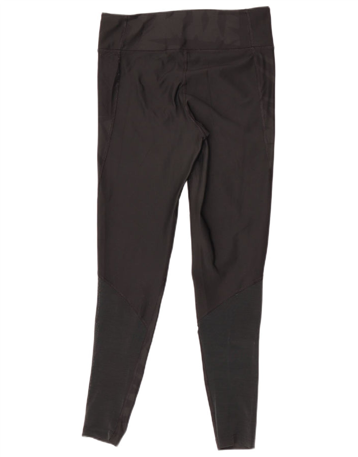 Hurley Womens Leggings UK 12 Medium  Black Striped