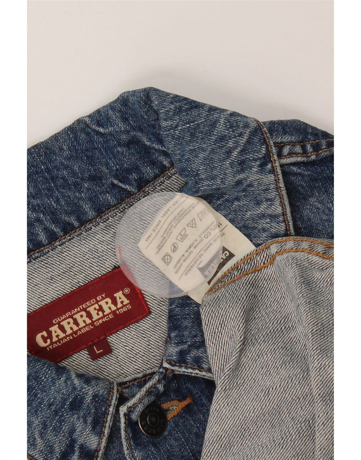 Carrera Mens Denim Jacket UK 40 Large Blue Cotton