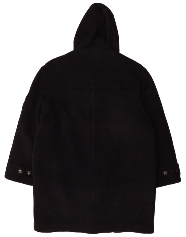 Vintage Mens Hooded Duffle Coat UK 42 XL Navy Blue Wool