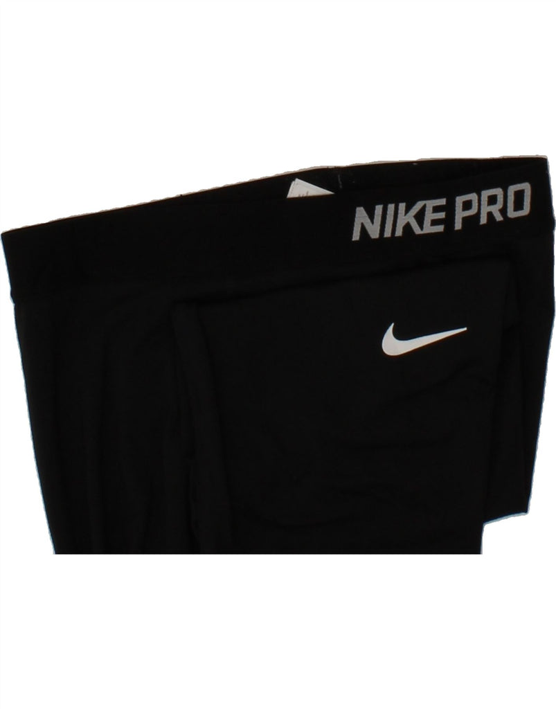 NIKE Womens Leggings UK 12 Medium  Black Polyester Vintage Nike and Second-Hand Nike from Messina Hembry 
