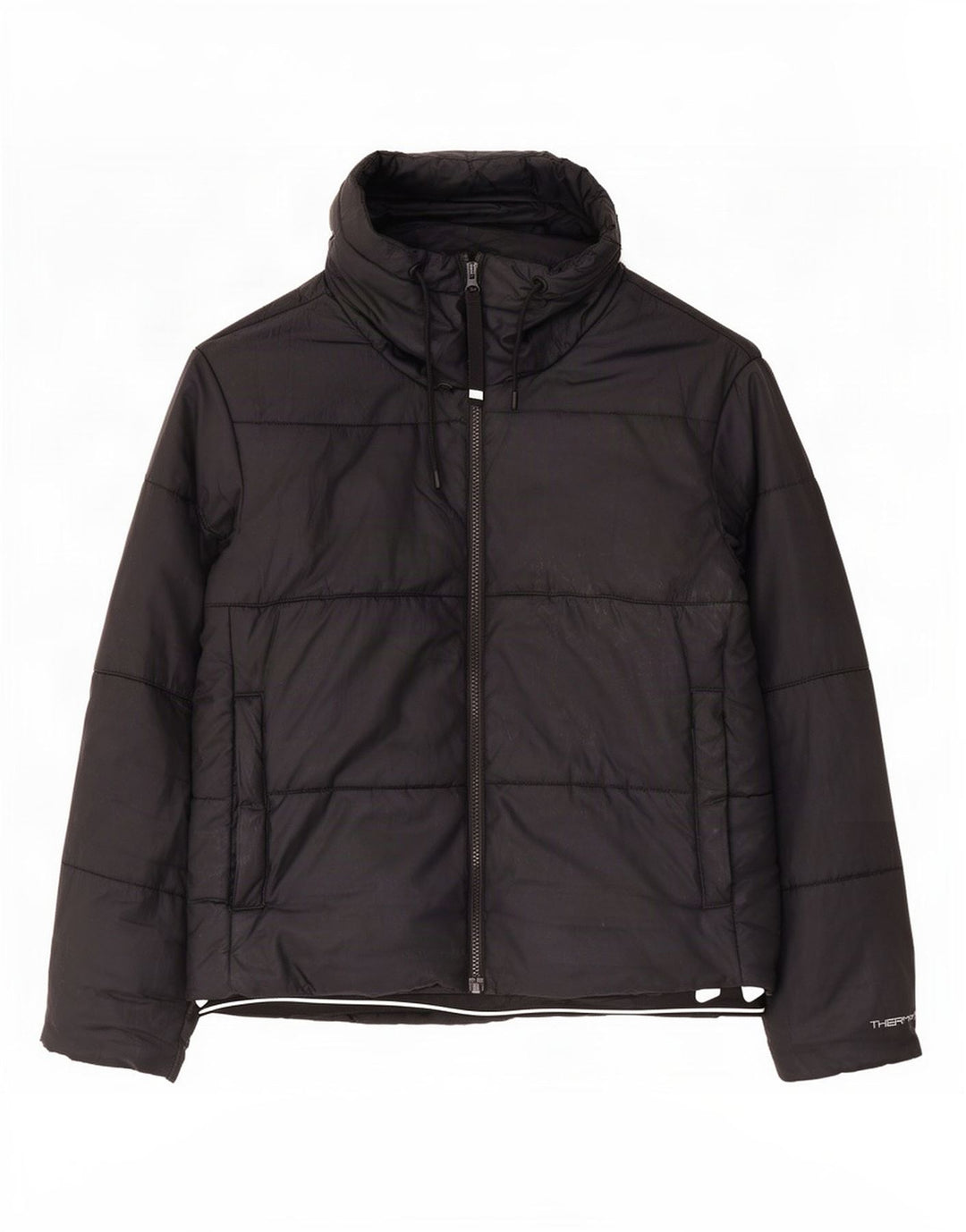 Nike Womens Therma-Fit Hooded Oversized Padded Jacket UK 14 Medium Black