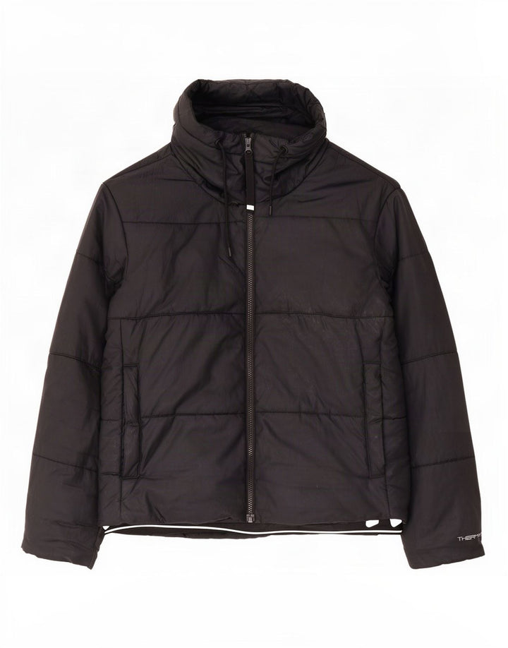 Nike Womens Therma-Fit Hooded Oversized Padded Jacket UK 14 Medium Black