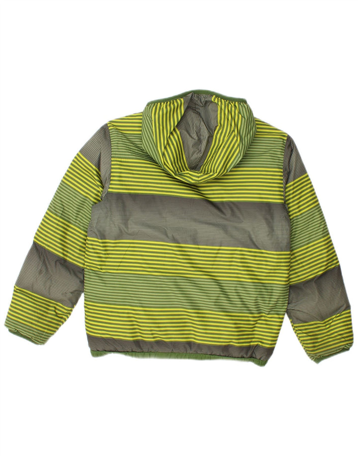 The North Face Boys Hooded Reversible Jacket 10-11 Years Medium Green
