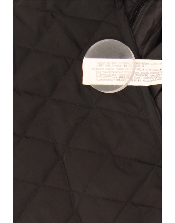Zara Mens Quilted Gilet UK 38 Medium Black Polyester
