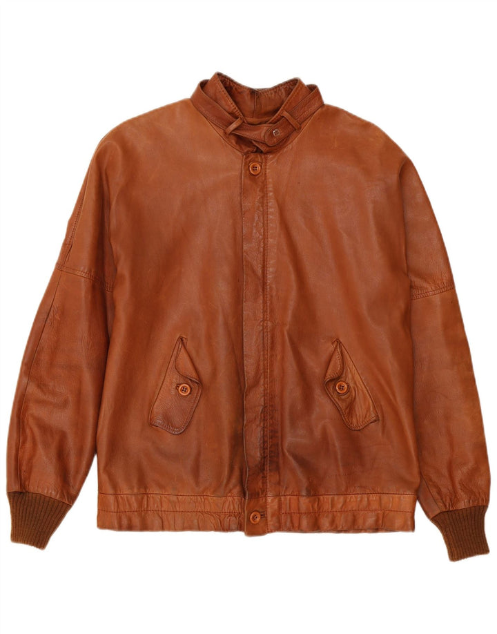 Vintage Mens Leather Jacket UK 38 Medium Brown