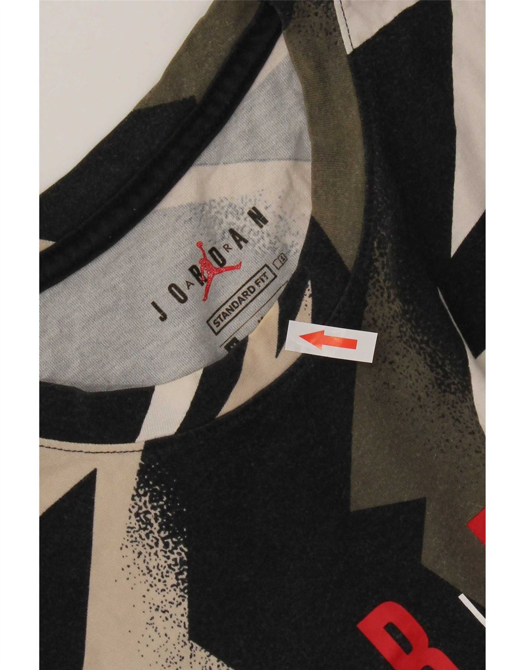 Jordan Mens Standard Fit Graphic T-Shirt Top Medium Multicoloured Geometric