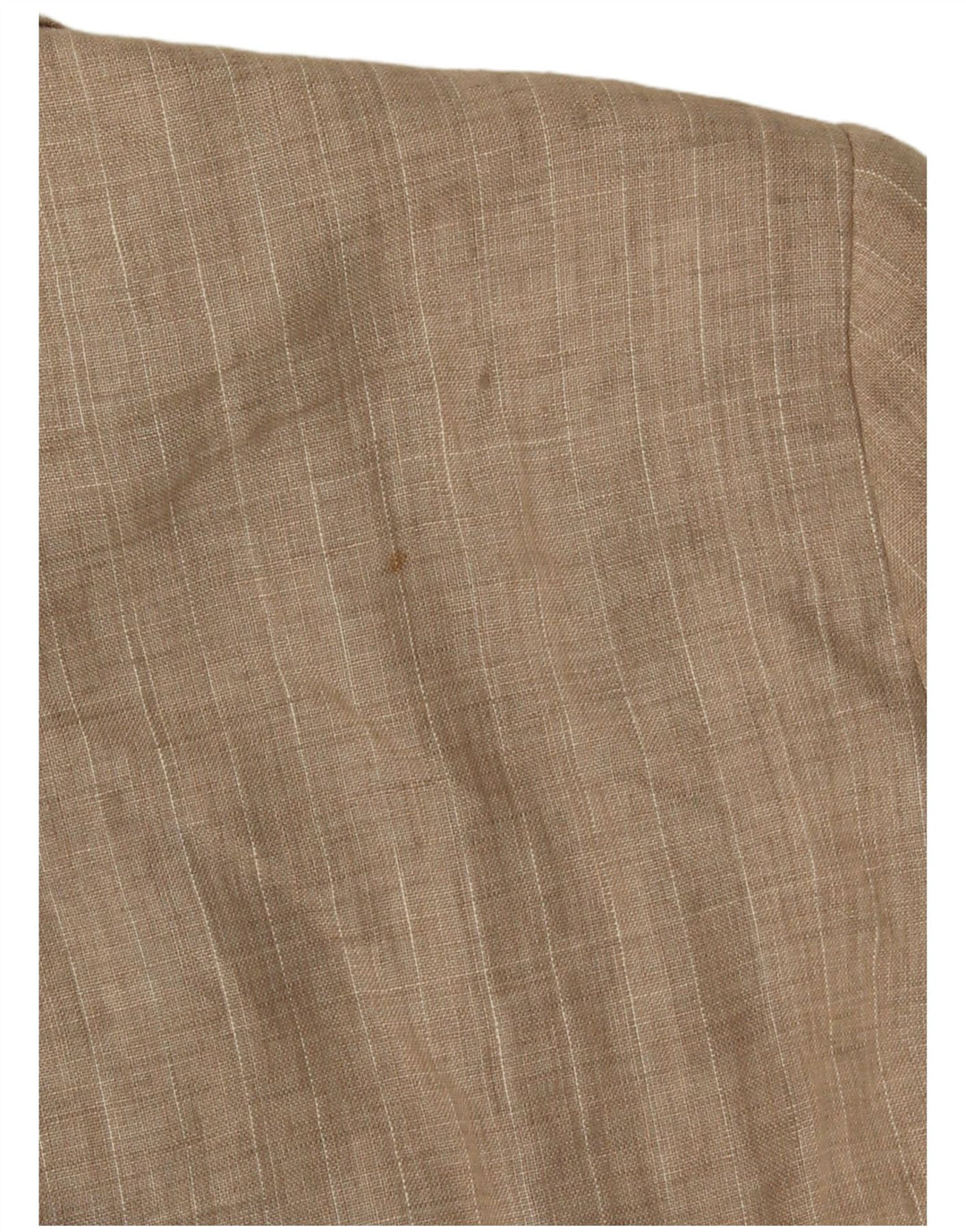 Zara Womens 1 Button Blazer Jacket UK 18 XL Beige Pinstripe Polyester