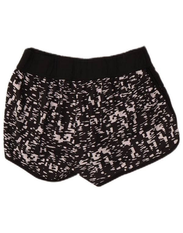 Adidas Womens Climalite Graphic Sport Shorts UK 16/18 Large Black Sports