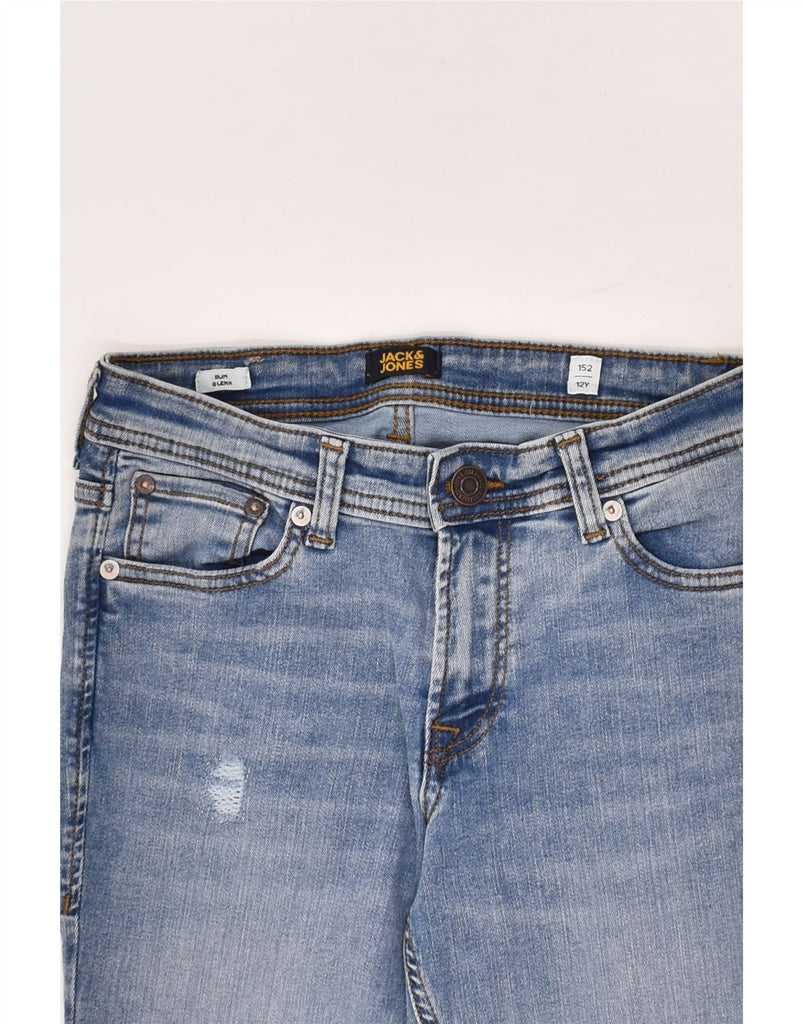 JACK & JONES Girls GLENN Slim Jeans 11-12 Years W26 L28  Blue Cotton | Vintage Jack & Jones | Thrift | Second-Hand Jack & Jones | Used Clothing | Messina Hembry 