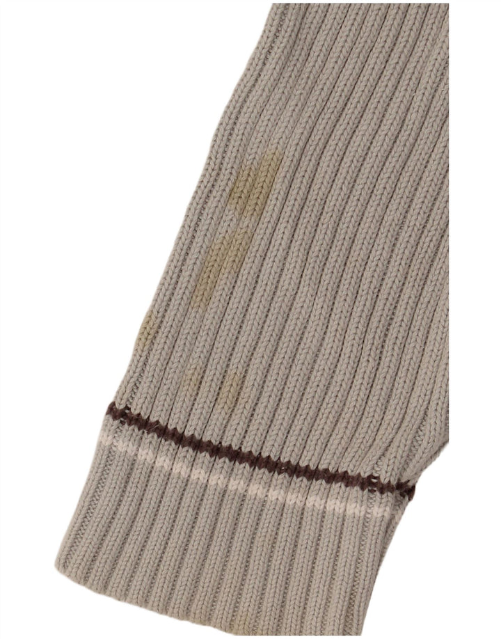 Kickers Mens Crew Neck Jumper Sweater Medium Grey Colourblock Cotton