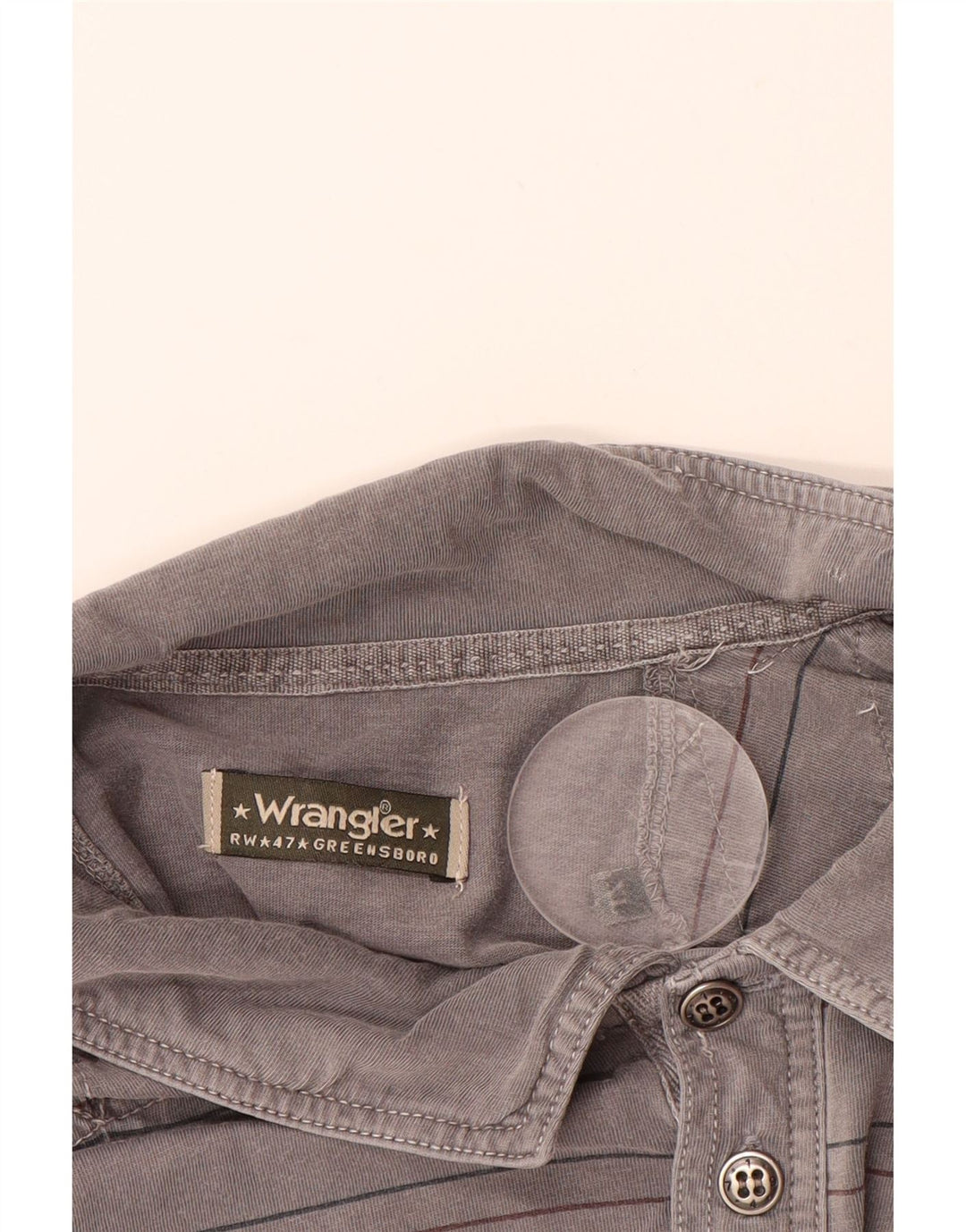 WRANGLER Mens Polo Shirt XL Grey Striped Cotton