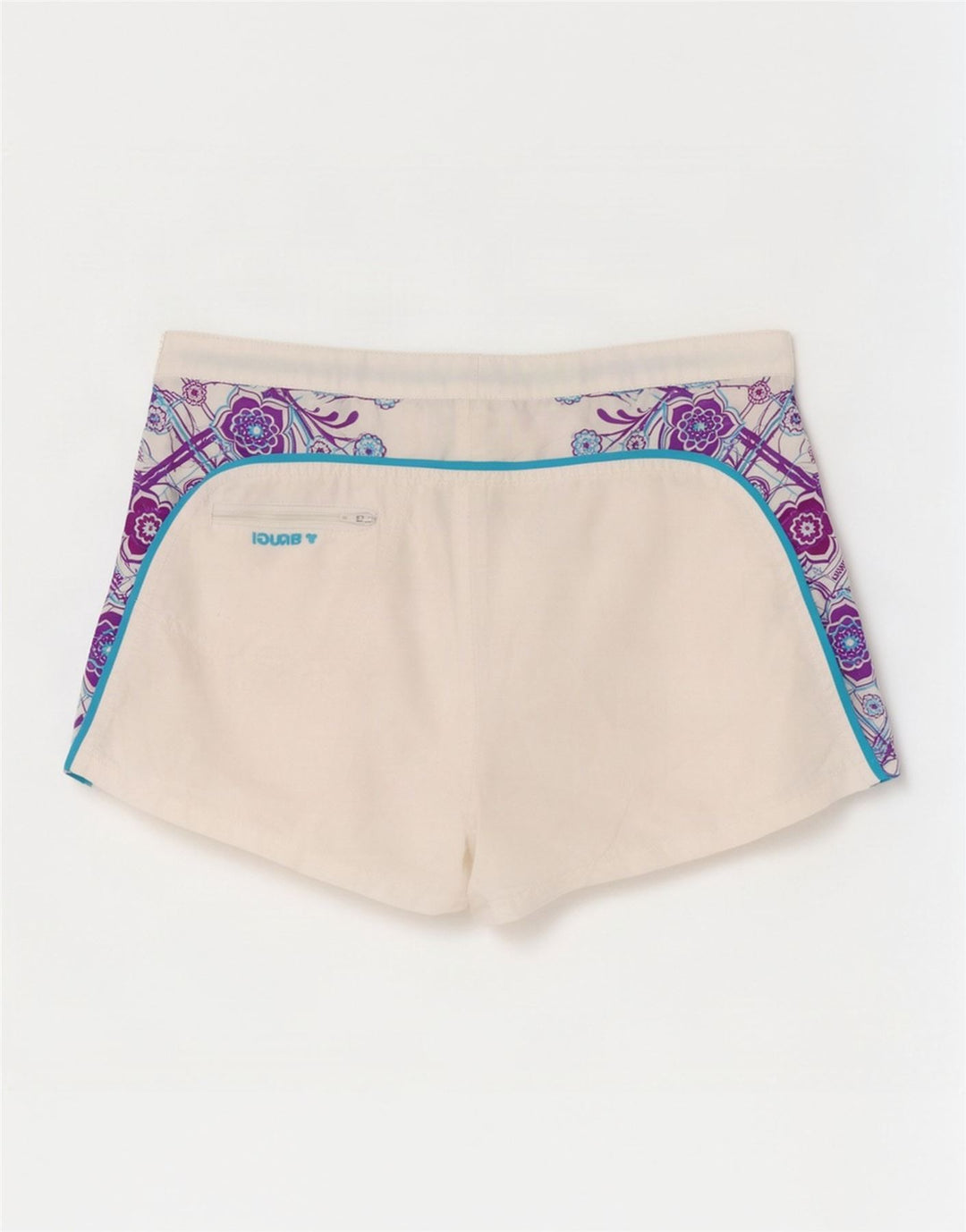 Brugi Womens Shorts Small W27 White Geometric Polyester