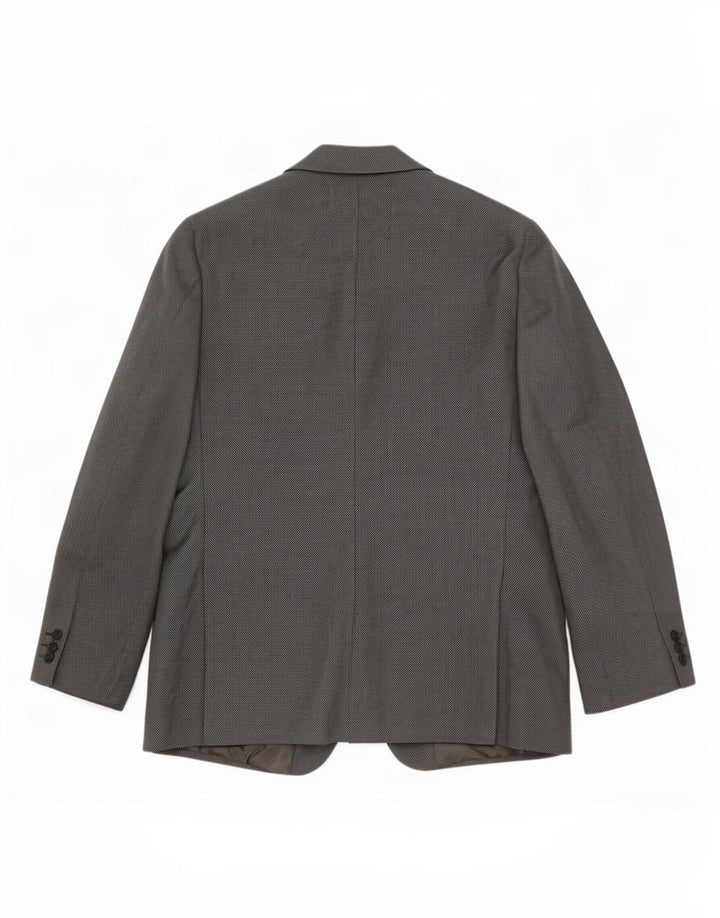 Marks & Spencer Mens 2 Button Blazer Jacket UK 40 Medium Grey Polyester