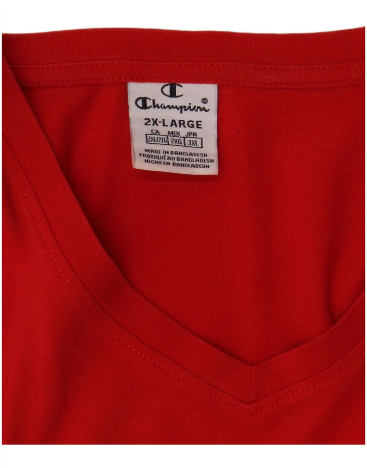 CHAMPION Womens T-Shirt Top UK 20 2XL Red