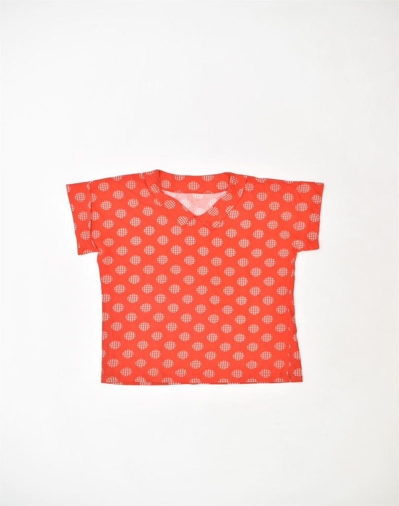 VINTAGE Womens Blouse Top UK 18 XL Red Polka Dot Cotton | Vintage | Thrift | Second-Hand | Used Clothing | Messina Hembry 