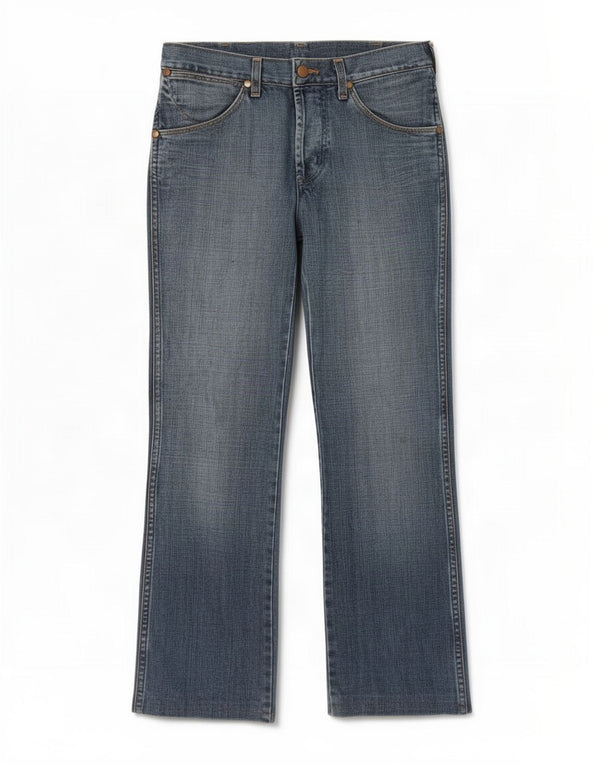 Wrangler Mens Rockville Straight Jeans W28 L34 Blue Cotton