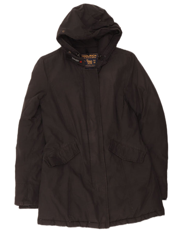 Woolrich Womens Hooded Parka Jacket UK 6 XS Black
