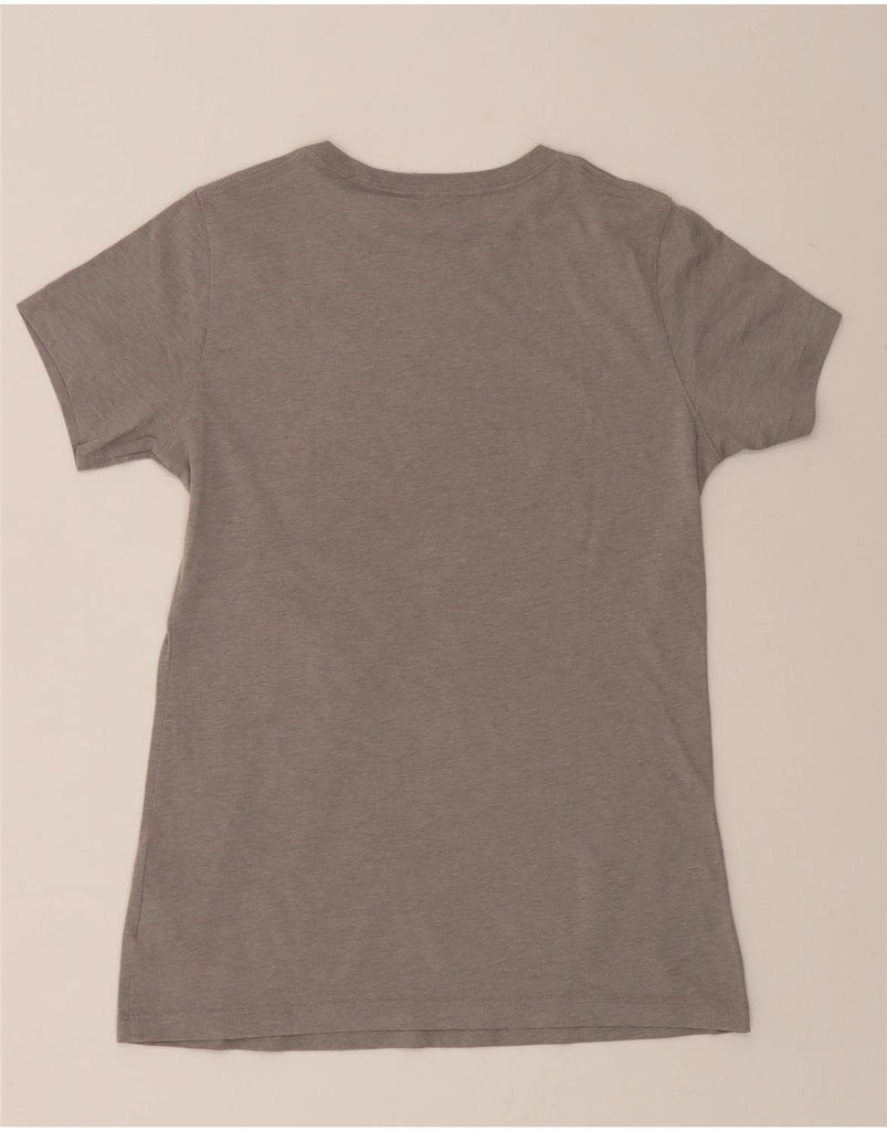 NEW BALANCE Womens Graphic T-Shirt Top UK 10 Small Grey Cotton Vintage New Balance and Second-Hand New Balance from Messina Hembry 