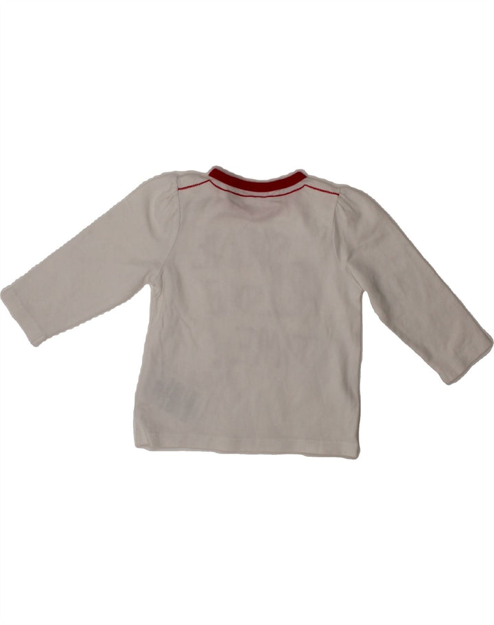 GUESS Baby Girls Graphic Top Long Sleeve 3-6 Months White Cotton Vintage Guess and Second-Hand Guess from Messina Hembry 