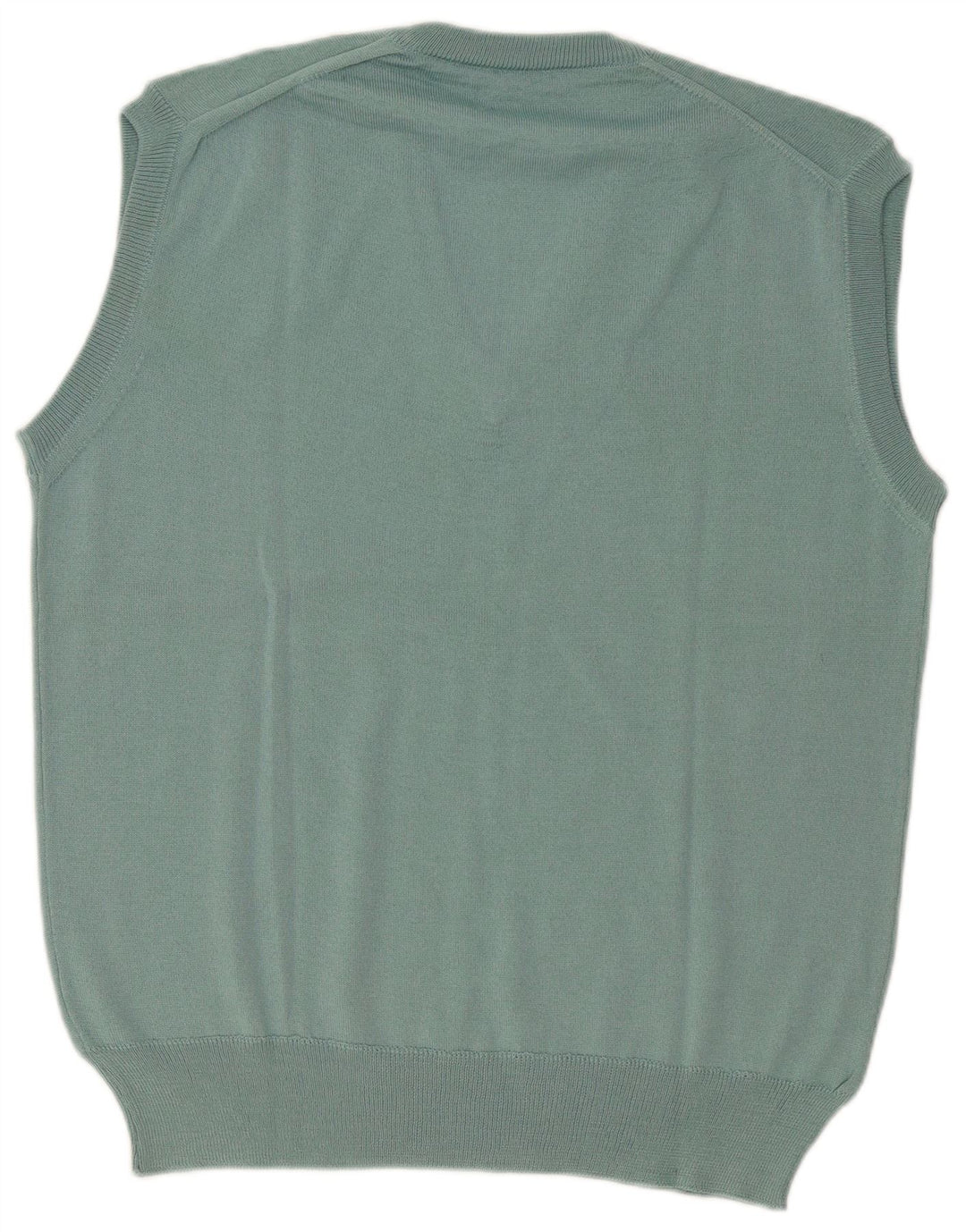 Vintage Mens Vest Tank Top Large Blue Wool