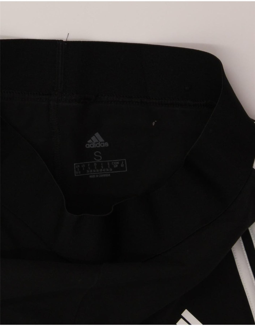 ADIDAS Womens Leggings UK 8/10 Small Black Cotton Vintage Adidas and Second-Hand Adidas from Messina Hembry 