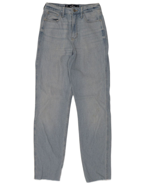 Hollister Womens Mom High Waist Jeans US 00 W23 L27 Blue Cotton
