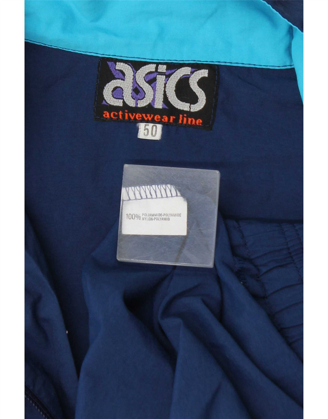 Oasis Mens Graphic Tracksuit Top Jacket IT 50 Medium Blue Polyamide