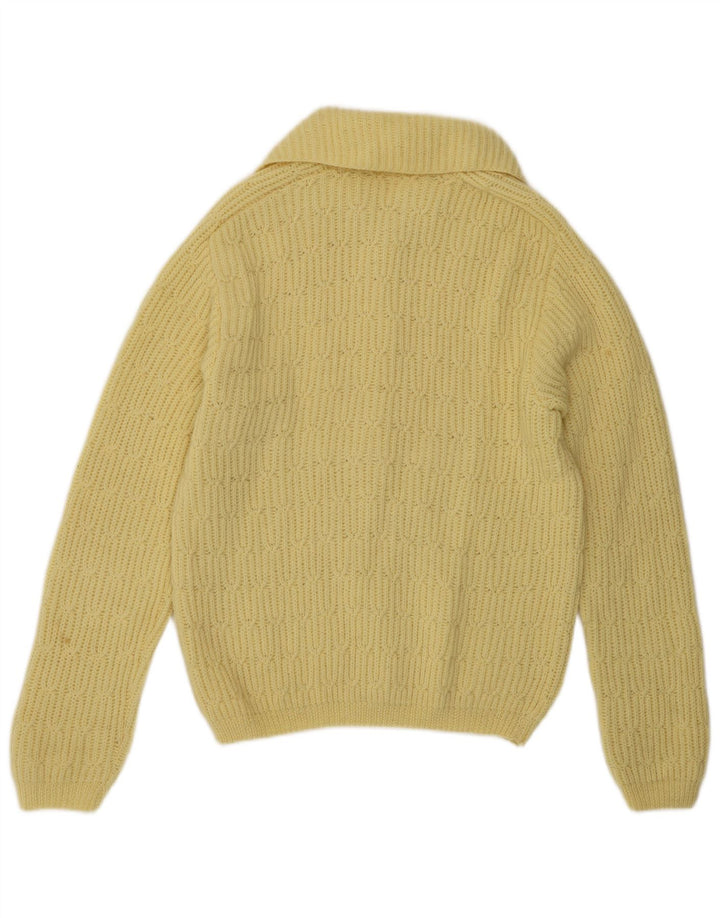Vintage Womens Cardigan Sweater IT 42 Medium Yellow