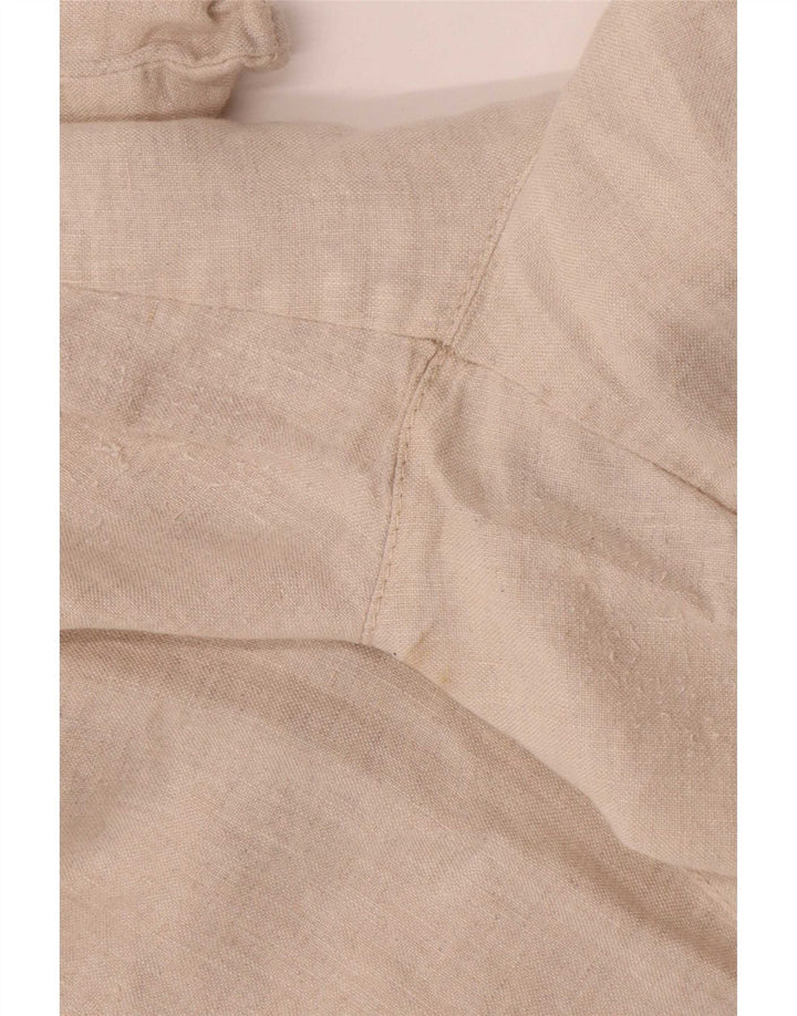 Marks & Spencer Womens Wide Leg Cropped Trousers W40 L26 Beige