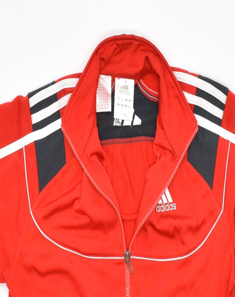 ADIDAS Womens Tracksuit Top Jacket UK 30/32 XS Red Polyester | Vintage | Thrift | Second-Hand | Used Clothing | Messina Hembry 