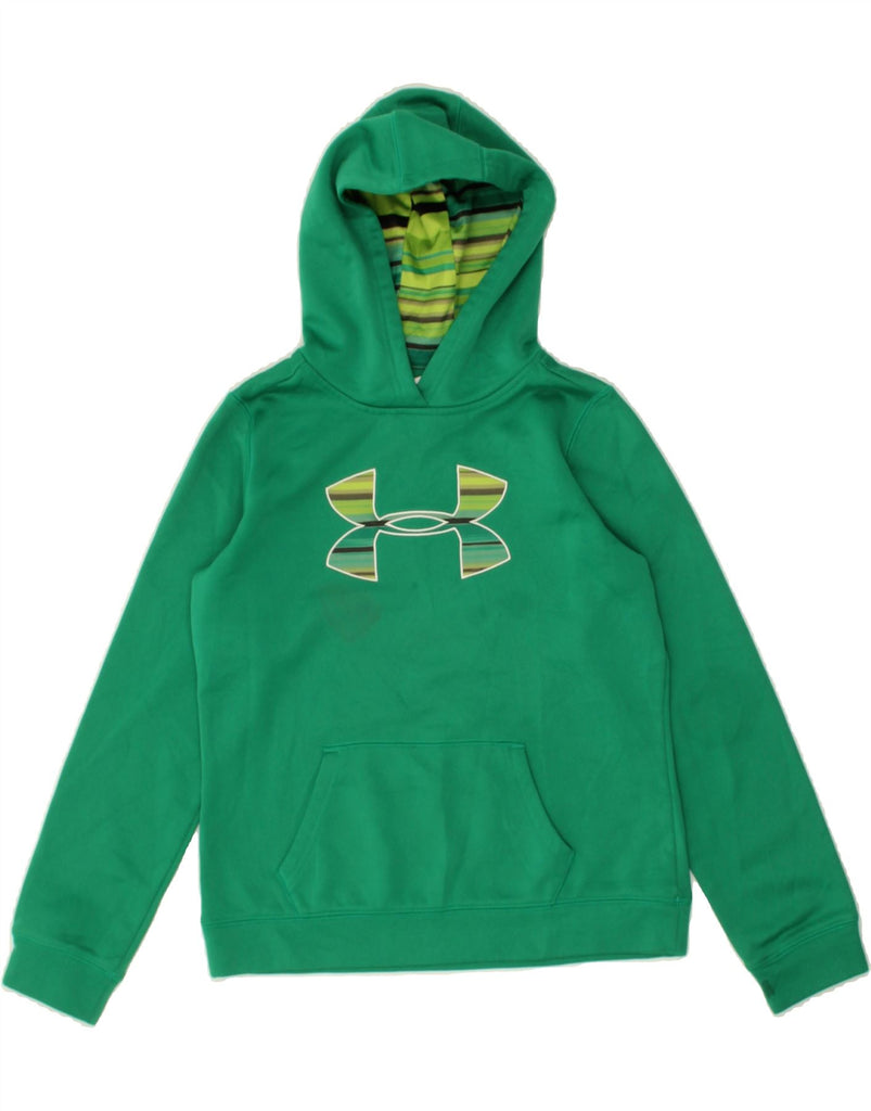 UNDER ARMOUR Boys Graphic Hoodie Jumper 11-12 Years Green | Vintage Under Armour | Thrift | Second-Hand Under Armour | Used Clothing | Messina Hembry 