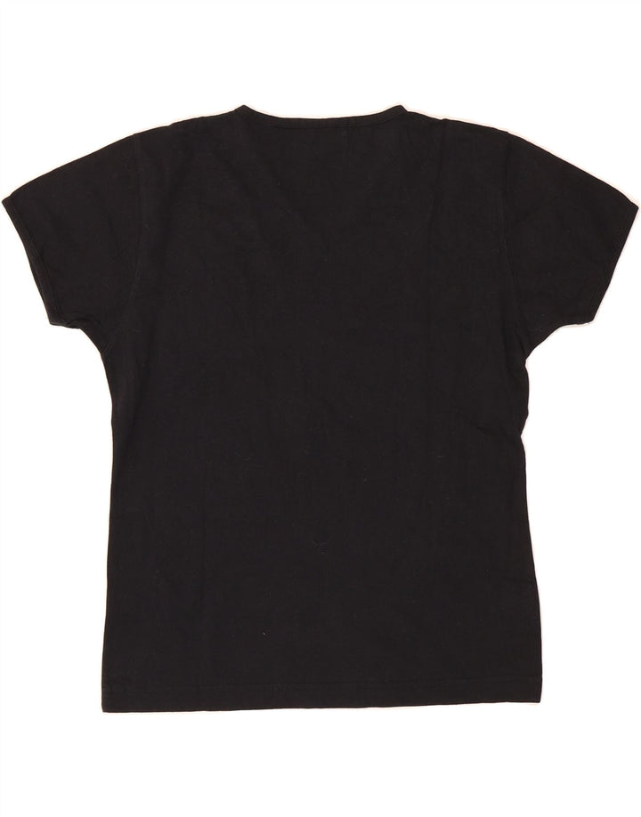 ASICS Womens T-Shirt Top UK 14 Medium Black Cotton Vintage Asics and Second-Hand Asics from Messina Hembry 