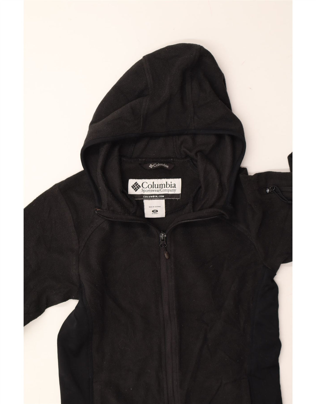 COLUMBIA Womens Fleece Jacket UK 6 XS Black Polyester Vintage Columbia and Second-Hand Columbia from Messina Hembry 