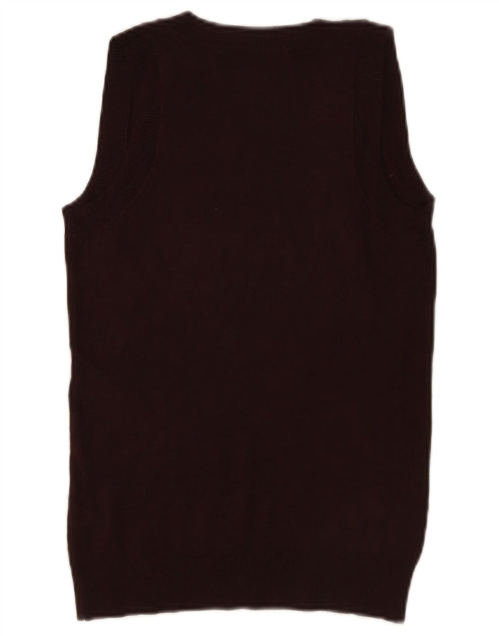 Zara Womens Vest Top UK 10 Small Brown Viscose