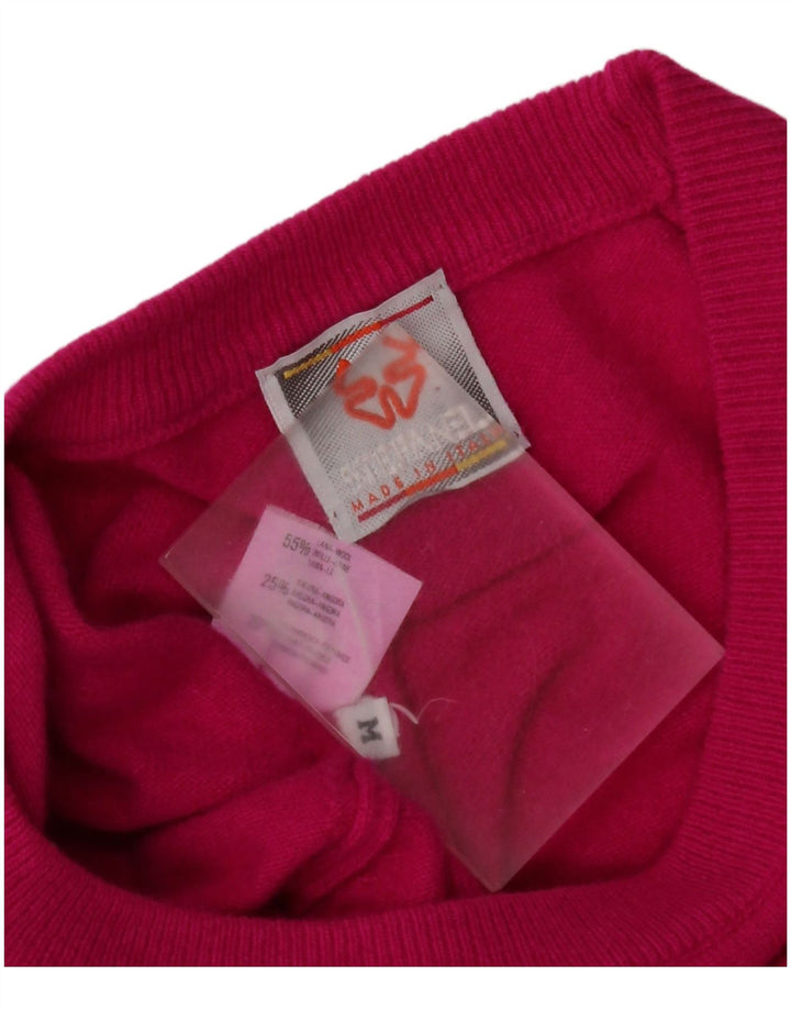 Stefanel Womens Jumper Dress UK 14 Medium Pink Acrylic