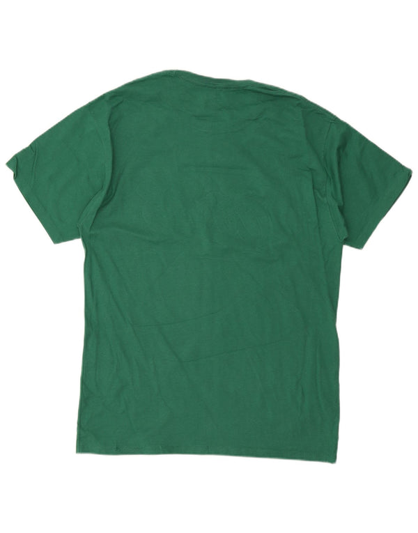 Champion Mens Graphic T-Shirt Top Large Green Cotton