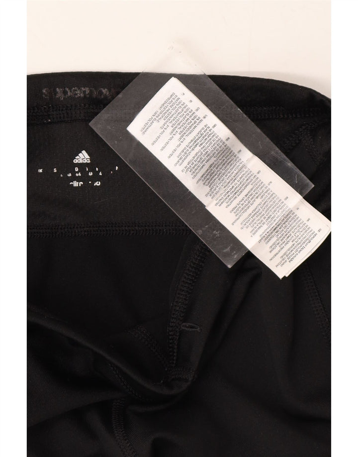 ADIDAS Girls Climacool Capri Leggings 13-14 Years Black Polyester Vintage Adidas and Second-Hand Adidas from Messina Hembry 