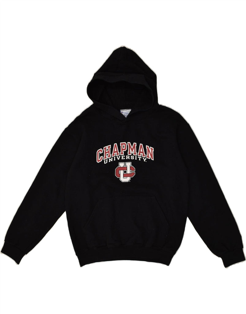 CHAMPION Boys Graphic Hoodie Jumper 10-11 Years Black Cotton | Vintage Champion | Thrift | Second-Hand Champion | Used Clothing | Messina Hembry 