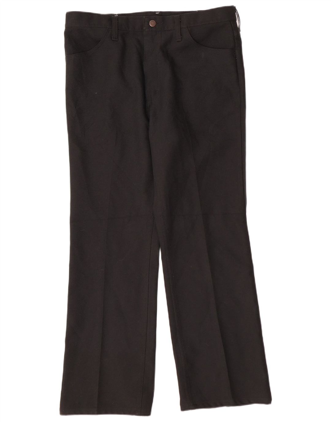 Wrangler Mens Bootcut Casual Trousers W36 L30 Black Polyester Classic