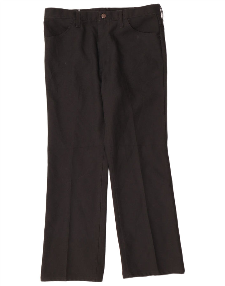 Wrangler Mens Bootcut Casual Trousers W36 L30 Black Polyester Classic