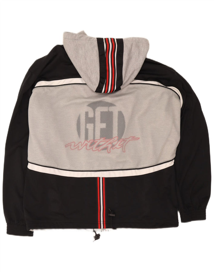 Lotto Mens Graphic Zip Hoodie Sweater XL Grey Colourblock Polyester