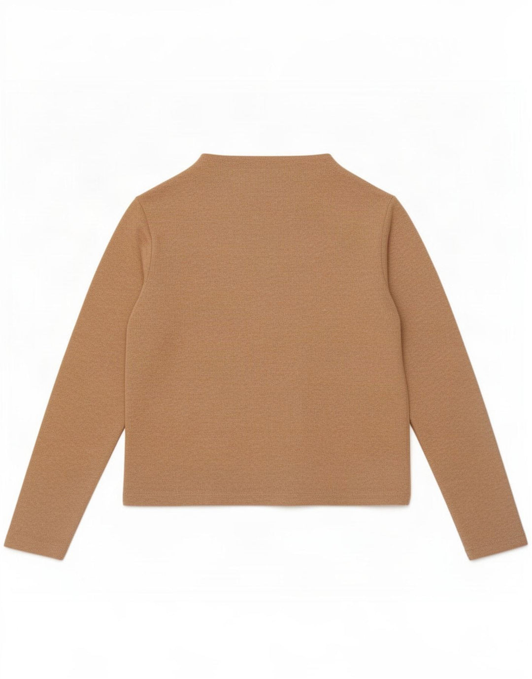 Marks & Spencer Womens Top Long Sleeve UK 10 Small Beige Polyester