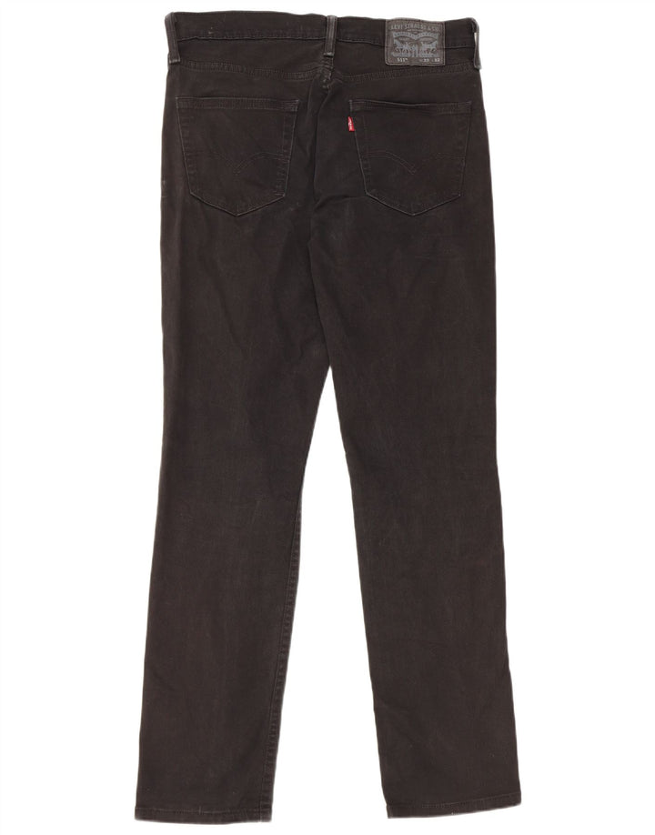 LEVI'S Womens 511 Slim Jeans W32 L32 Black Cotton