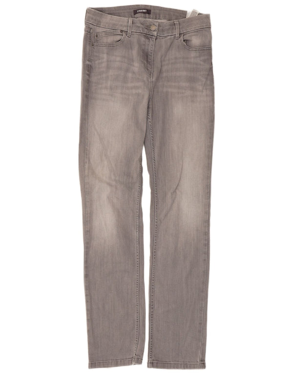 Marks & Spencer Womens Straight Jeans UK 14 Large W32 L31  Grey Cotton
